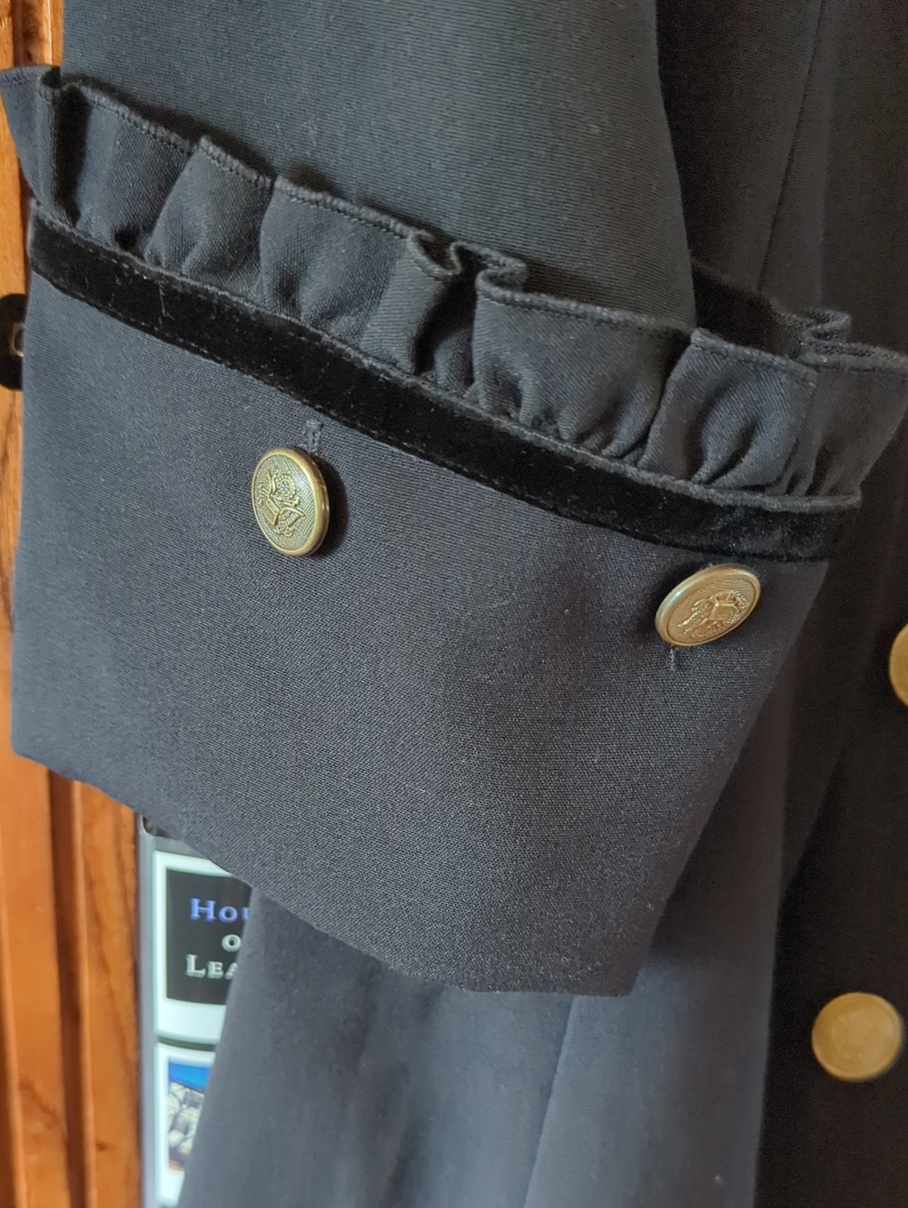 Black Military/Pirate Coat EU44/US 12/L - Picture 4 of 6